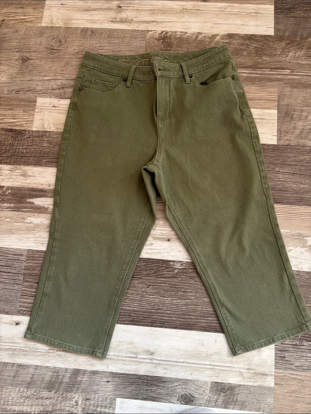 Coldwater Creek Olive Green Casual Capris Pants